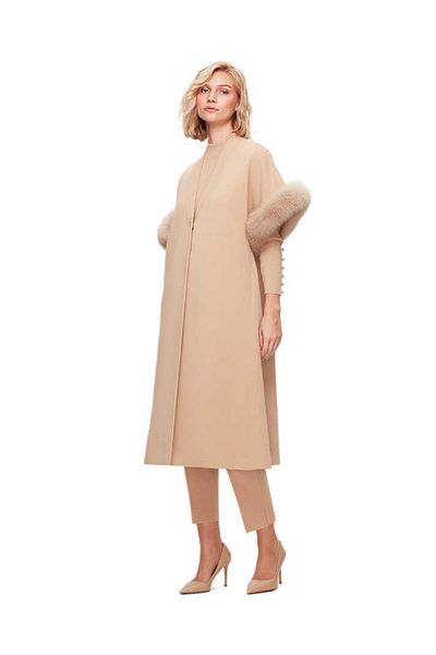 MISS DALIDA T25K-1007 Model Beige Detailed Vest