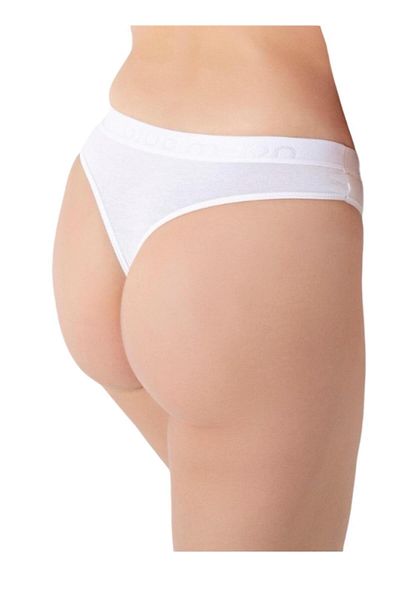 Miss Blue Moon Women's Single Basic Cotton Belted Thong 1444