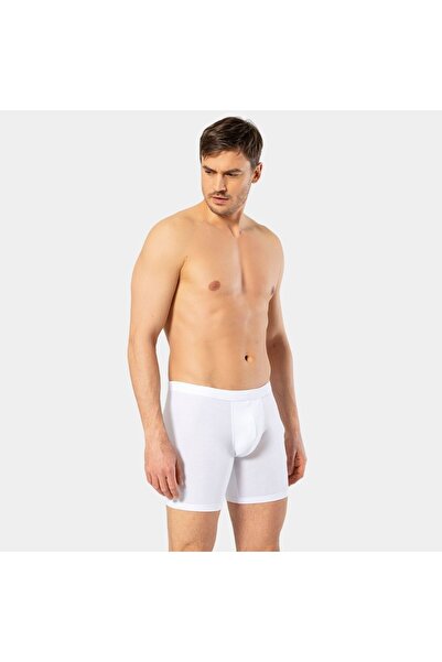 Cacharel Men's Lycra Long Boxers (with Waistband) 1336/White