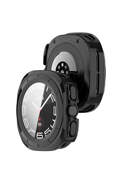 Fibaks Samsung Galaxy Watch Ultra 47mm Compatible Case and Screen Protector 360 Full Protection Cover