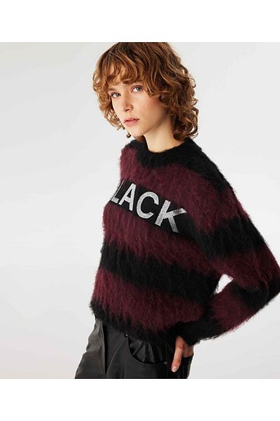 Twist Hotfix Slogan Printed Sweater