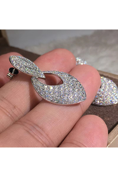 begüm jewelery KRİSTAL TAŞLARLA SÜSLÜ TASARIM KÜPE