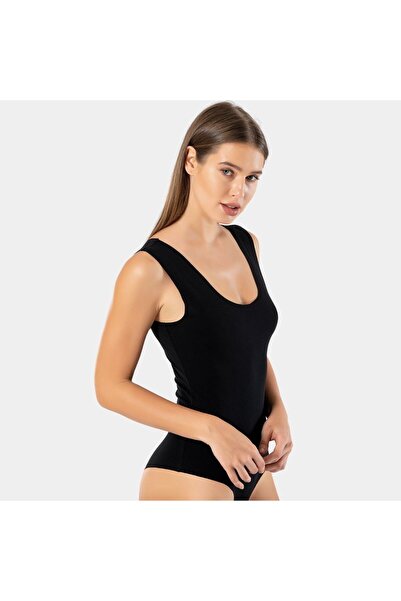 TÜREN Women's Laser Cut Cotton Snap Body 905/Black