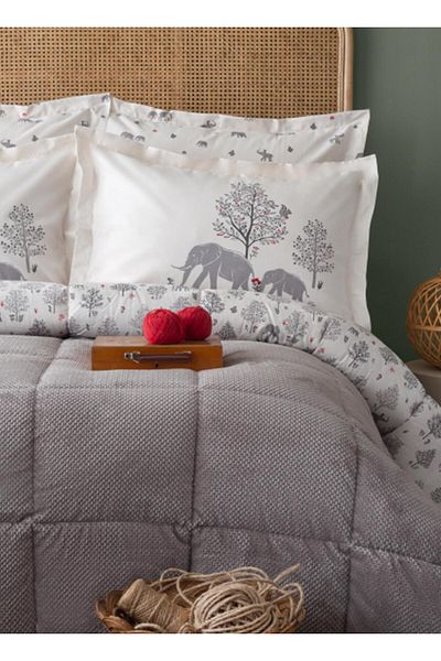 Apricitas HOME Μονό σετ ύπνου Softly Mıgra Grey