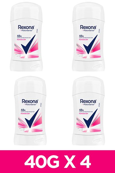Rexona Women Antiperspirant Stick Powder Dry, 40g X4
