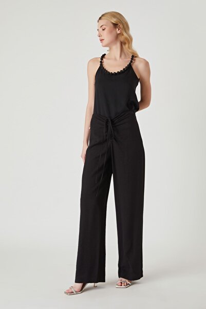 FEVER Beli bağcıkllı geniş paça pantolon