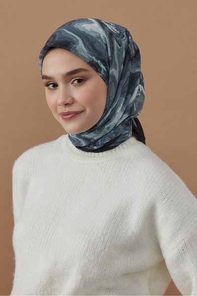 Modakaşmir 110 cm Marble Pattern Bamboo Scarf