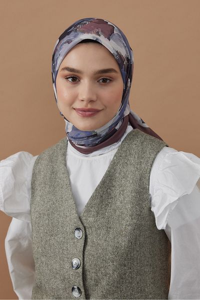 Modakaşmir 110 cm Artistic Pattern Bamboo Scarf