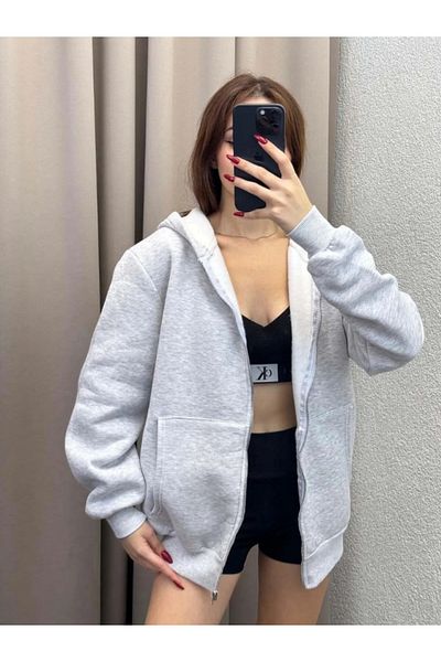 BERNEO Top unisex cu fermoar cu trei fire