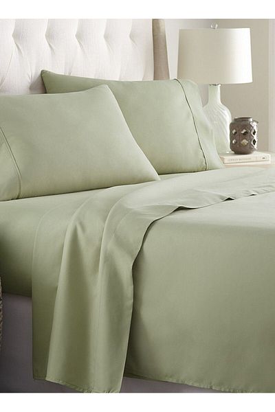 Orange Bed & Bath طقم ملاءات قطن 100% مزدوج - أخضر 200×198 38 سم