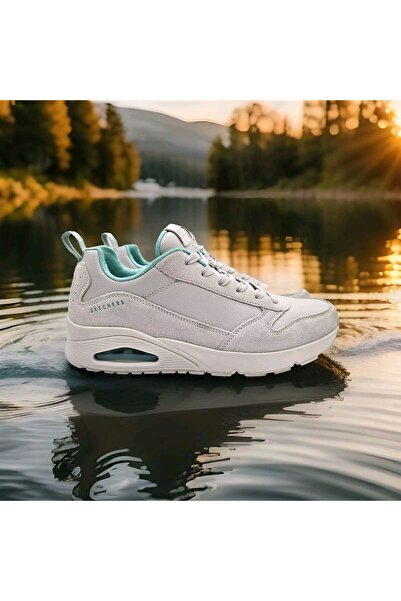 SKECHERS 52468-WAQ Uno Stacre Erkek Beyaz Sneaker Günlük Spor Ayakkabı