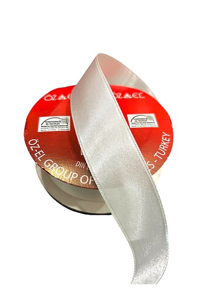 ÖZ-EL AŞ Mini Reel - 2.5 cm Satin Ribbon, Pack White 5 m 100 894