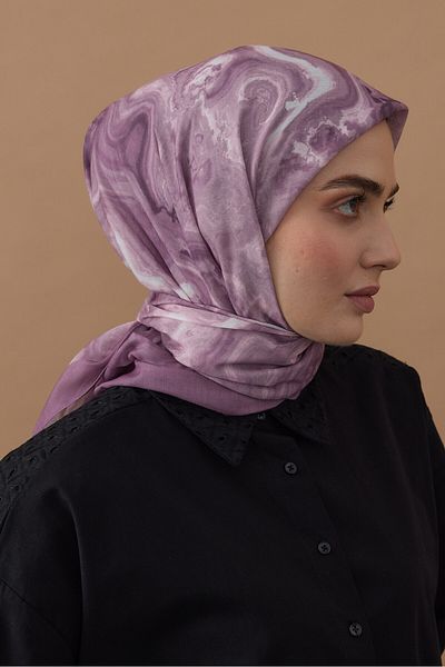 Modakaşmir 110 cm Marble Pattern Bamboo Scarf