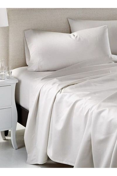 Orange Bed & Bath Stitsh | 100% Cotton Single Size Sheet Set, 3 Pieces, 300 Stitches203 × 163 33 Cm