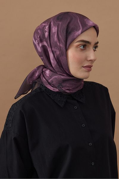 Modakaşmir 110 cm Marble Pattern Bamboo Scarf