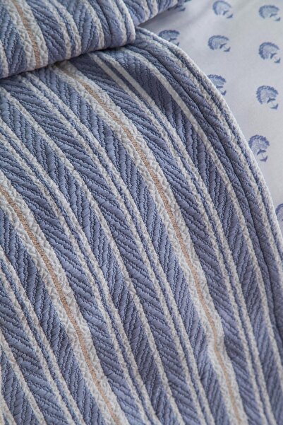 Apricitas HOME Tek Kişilik Florantine Blue Timeless Yatak Örtüsü Nevresim Prime Set