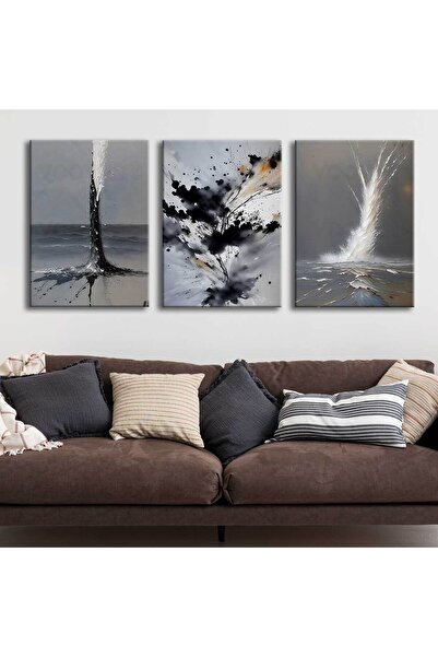 Voovart Kanvas Soyut Tablo 3’lü Canvas Tablo Seti - VOOV4306