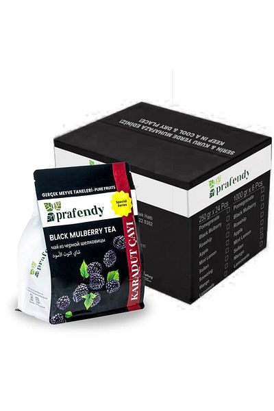 prafendy Wholesale Blackberry Tea - Real Fruit Grain 1 kg X 6 Numbers