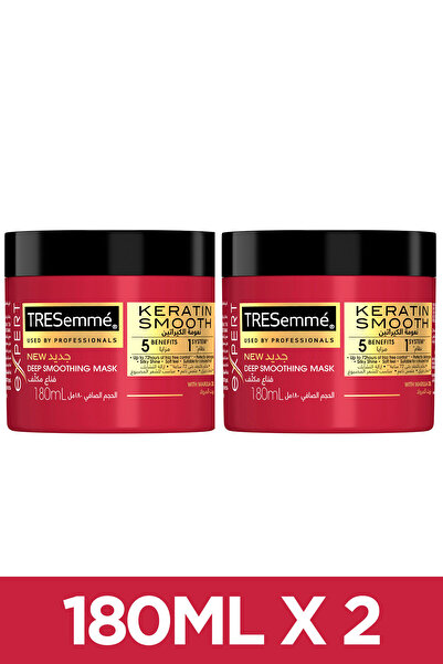 TRESemmé قناع الكيراتين الناعم مع زيت المارولا، لشعر ناعم ولامع، 180 مل × 2