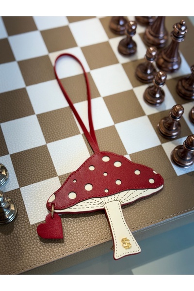 Bloomsbury İstanbul Mushroom Deri Çanta Aksesuarı - BAG CHARM
