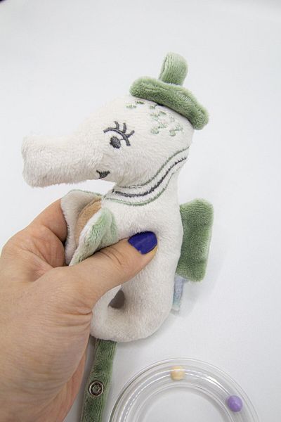 Babyjem BabyJem Rattle Toy, Plush Seahorse, 3 months+ (Color: Green)