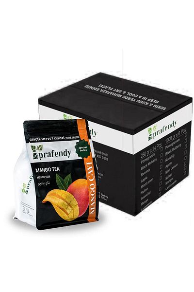 prafendy Wholesale Mango Tea - Real Fruit Grain, 1 kg X 6 Pcs