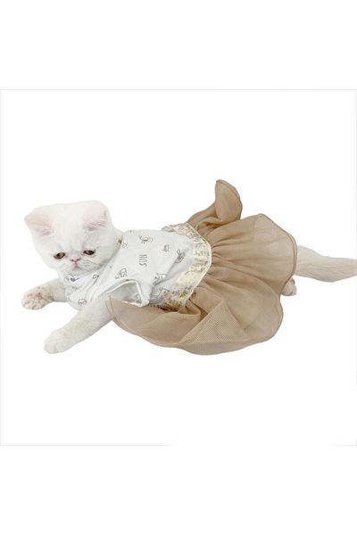Kemique Sun Cream Tutu Cat Dress, Clothes Tutu