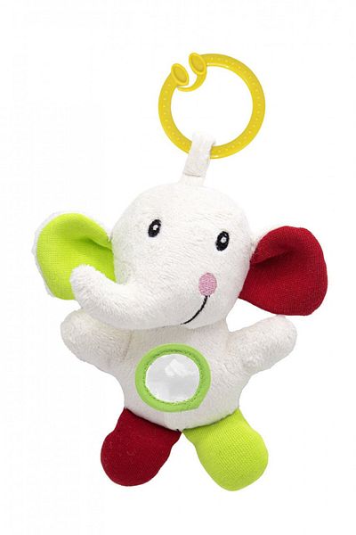 Babyjem BabyJem Baby Vibrating Toy, Plush Elephant, 6 months+ (Color: Red/Green)