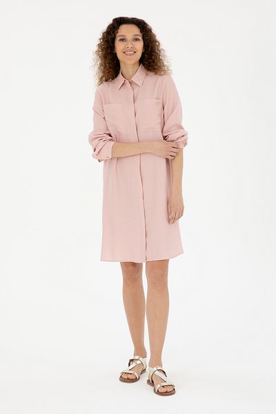 U.S. Polo Assn. Salmon Color Women's Woven Dress - 1864246