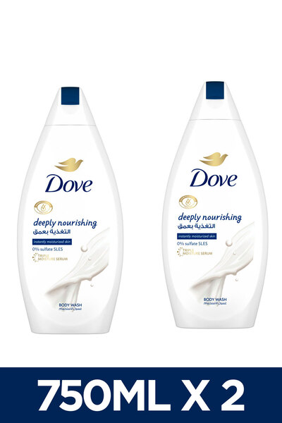 Dove غسول الجسم المغذي بعمق، لترطيب فوري، أصلي، بدون كبريتات أو بارابين، 750 ...