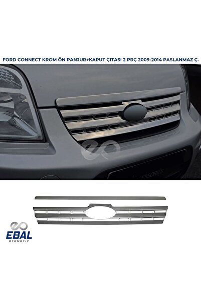 EBAL OTO AKSESUAR Ford Connect Krom Ön Panjur Kaput Çıtası 2 Parça 2009-2015 ...