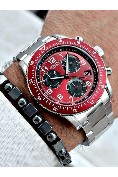 Quantum Pwg1119.380 Steel Band Men's Wrist Watch