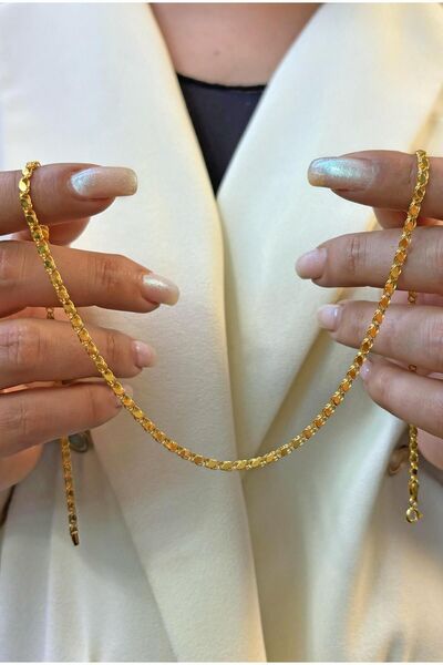 DİAMİNE PIRLANTA 14 Ayar Altın Zarif Halep Zincir Kolye