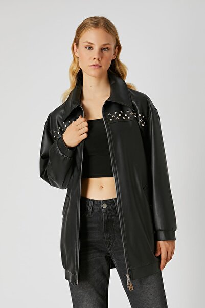 FEVER Suni deri oversize ceket