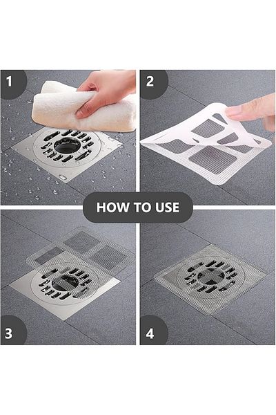 MAİN SHOP (30 Pcs) Adhesive Disposable Bathroom Drain Hair Hair Catcher and Garbage Separation Strainer M-740