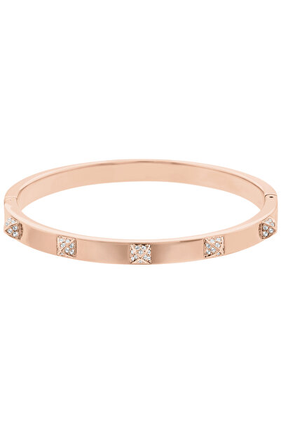 Swarovski Dextera Bileklik, Pavé, Beyaz, 18k pembe altın rengi yüzey