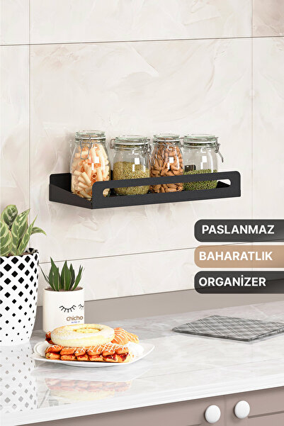 Chicho Home Baharatlık Paslanmaz Çok Amaçlı Düzenleyici Mutfak Banyo Rafı Org...