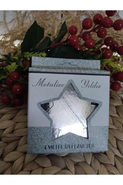 Deniz Party Store Metalik Gümüş Yıldız Uzar Dekor Süs