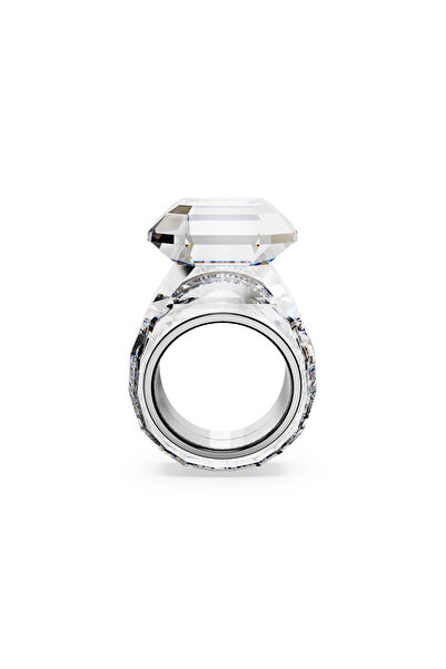 Swarovski Lucent Kokteyl Yüzüğü, Sekizgen kesim, Beyaz