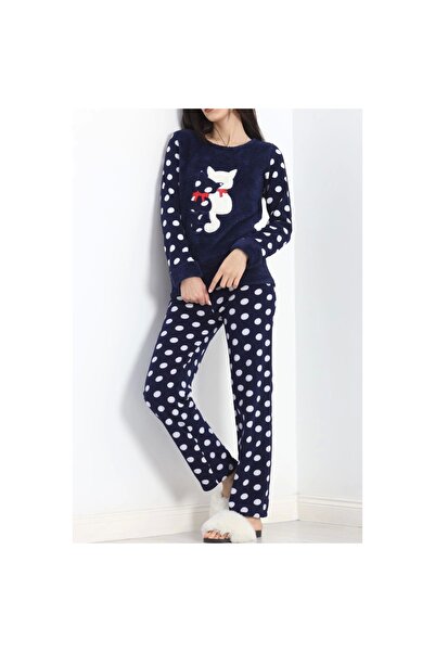 xpetrana طقم بيجامة من الصوف باللون الأزرق الداكن - 19200.1048.