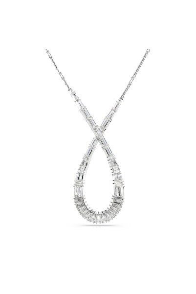 Swarovski Hyperbola Kolye, Karışık kesimler, Infinity, Beyaz, Rodyum kaplama