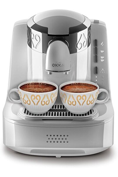 Arzum OKKA OK002 TÜRK KAHVESİ MAKİNESİ, Beyaz-Krom