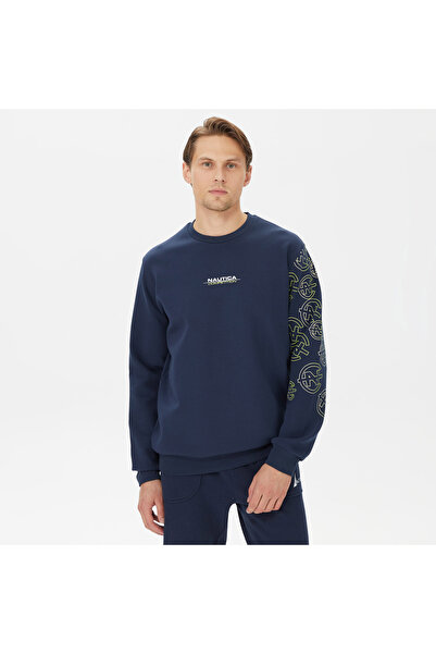 Nautica Erkek Lacivert Standart Fit Sweatshirt
