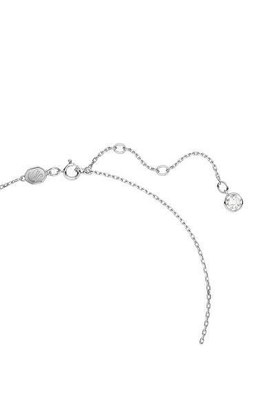 Swarovski Birthstone Kolye, Kare Kesim, Ocak, Kırmızı, Rodyum Kaplama