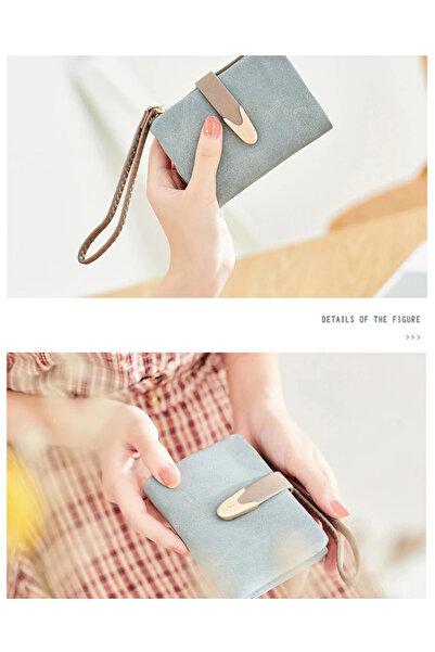 rinkadoll Küçük boy kaliteli süet deri yumuşak pratik cüzdan