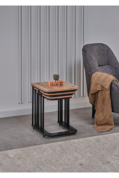 Arpelia Vera Demonte Zigon Sehpa Tekerlekli  3 lü