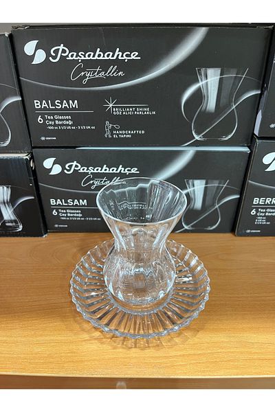 Paşabahçe Crystallin Series Hand Manufacture Balsam Tea Set (Set of 6)
