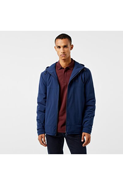 Lacoste Erkek Relaxed Fit Kapüşonlu Lacivert Yağmurluk