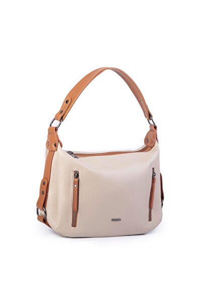 Nas Bag Γυναικεία τσάντα ώμου και χιαστί πολλαπλών θηκών (33x25 εκ.) Sand Tan...