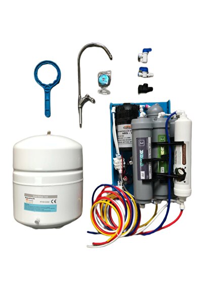 REVERSOSMOZARISU Su Arıtma Cihazı Ekonomik Model Pompalı Şaseli 5 Aşamalı